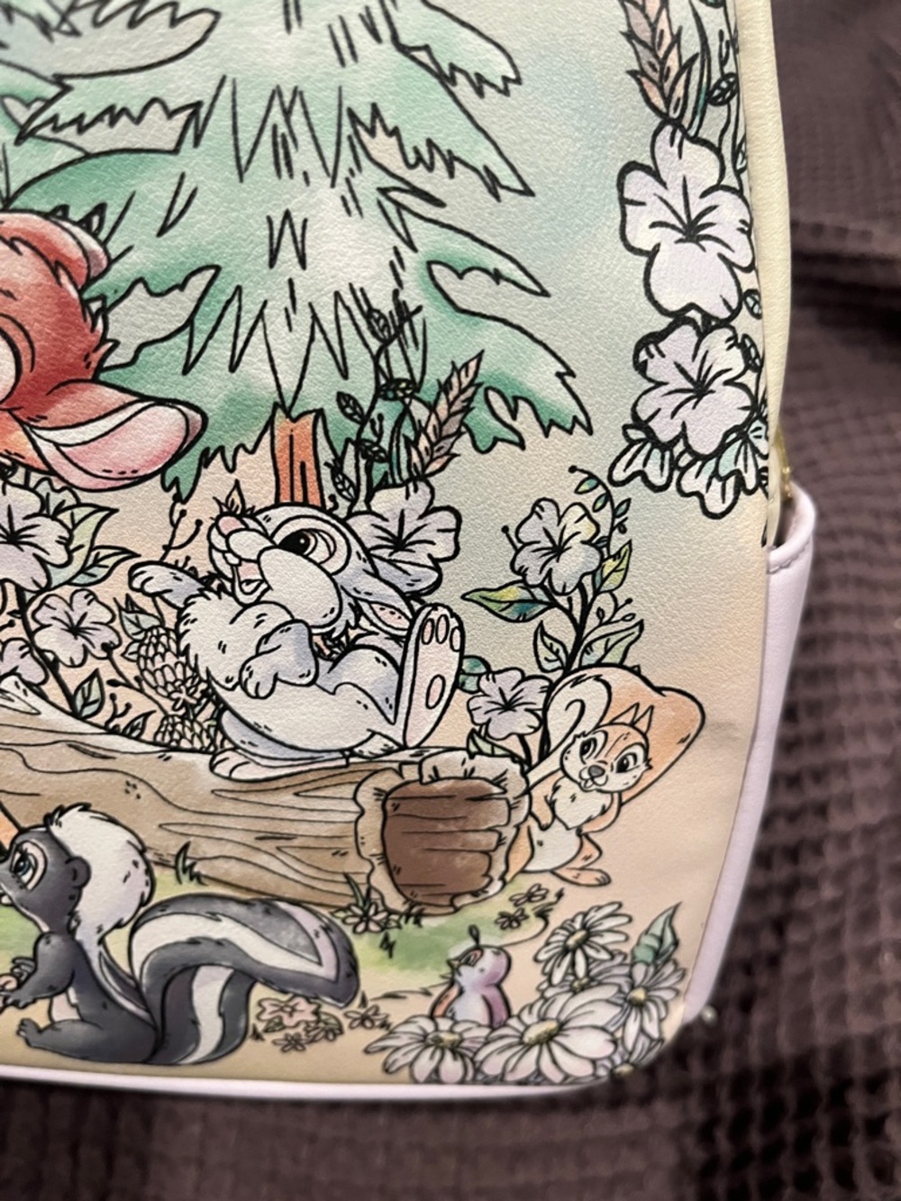Loungefly Bambi Pastel Cream & Peach Mini Backpack - Picture 8 of 9